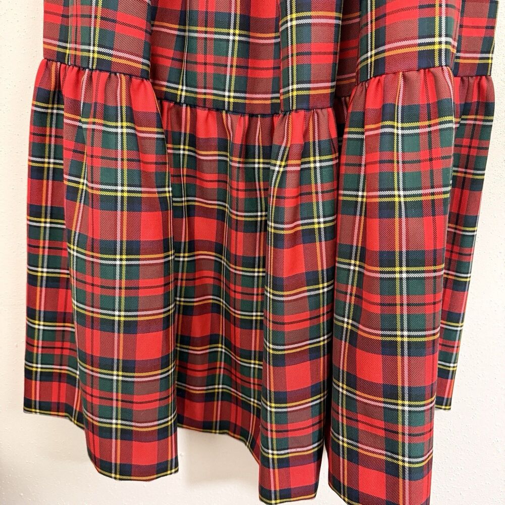 J Crew Tiered Tartan Maxi Skirt Sz Large Wool Blend Holiday Plaid H2488 - Picture 2 of 10